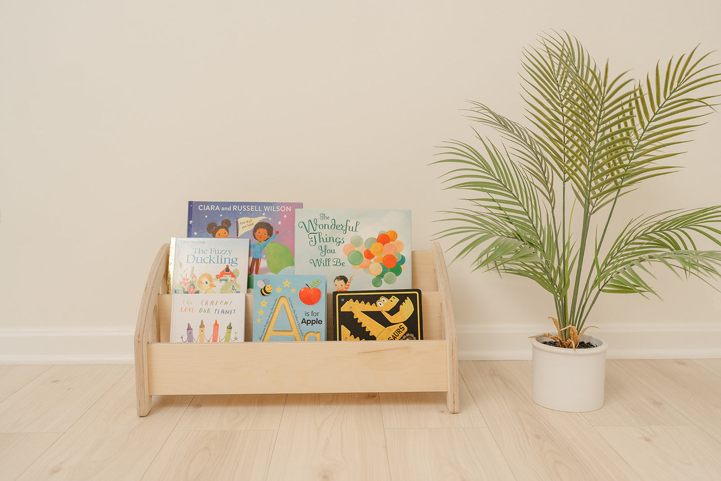 Blueberry and Third solid wood kids bookcase, non-toxic eco-friendly finish, exceeds U.S. CPSC safety standards, best Montessori bookshelf for toddlers