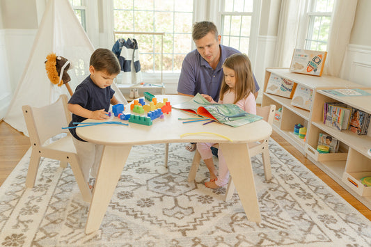 One Table, Two Ages: How to Set Up a Kids Table for Siblings of Different Ages