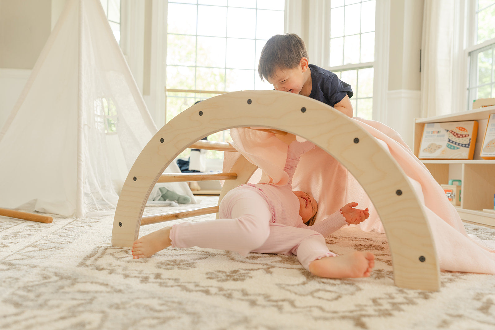 The Blueberry and Third Climbing Arch is one of the most open-ended pieces of Montessori furniture for toddlers you will ever bring home 