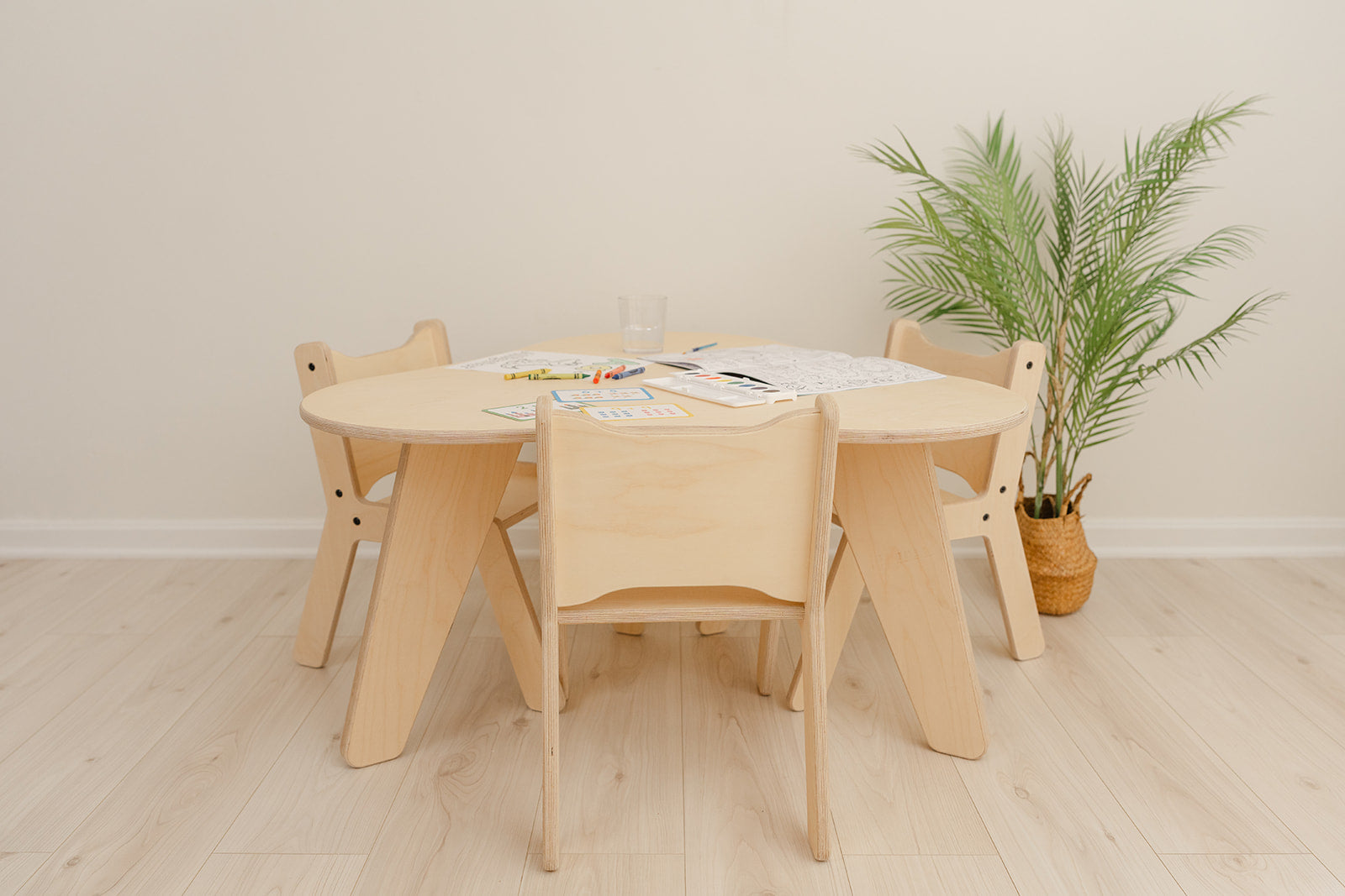 The Grow-With-Me Table & Chairs by Blueberry and Third