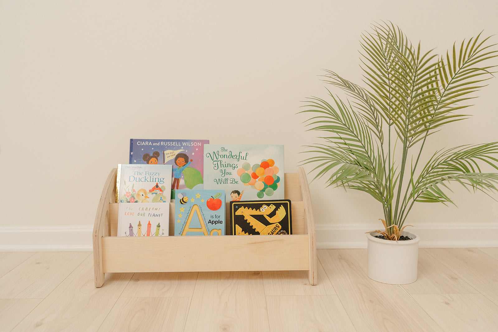 Blueberry and Third solid wood kids bookcase, non-toxic eco-friendly finish, exceeds U.S. CPSC safety standards, best Montessori bookshelf for toddlers