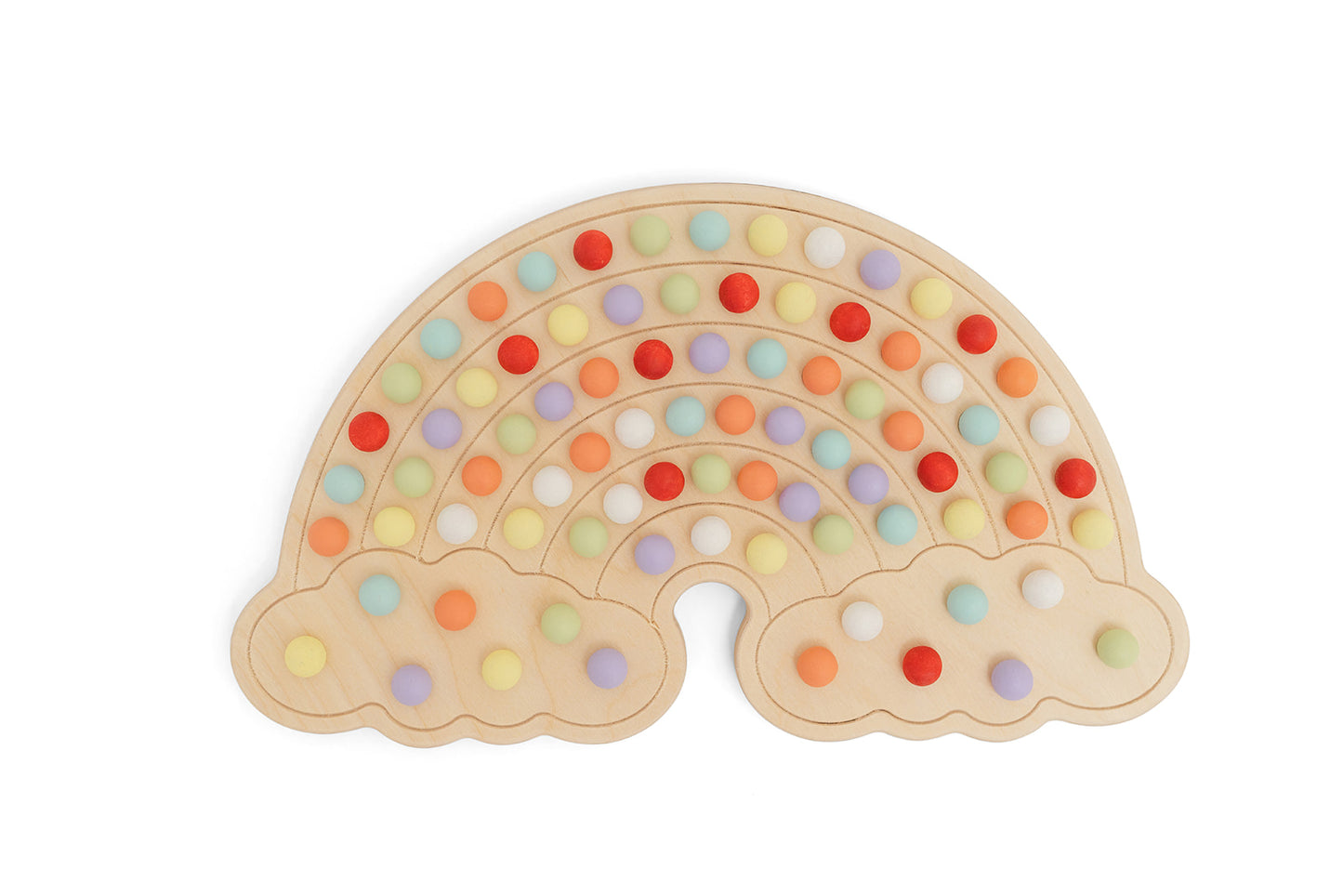 Child creating imaginative design with colorful wooden pegs on rainbow activity board showcasing unlimited open-ended play possibilities, Montessori sensory board encouraging self-expression artistic creativity and divergent thinking for ages 3-6, educational peg board toy with no right or wrong way to play fostering confidence experimentation and creative problem-solving through tactile exploration and hands-on pattern creation in screen-free play environment